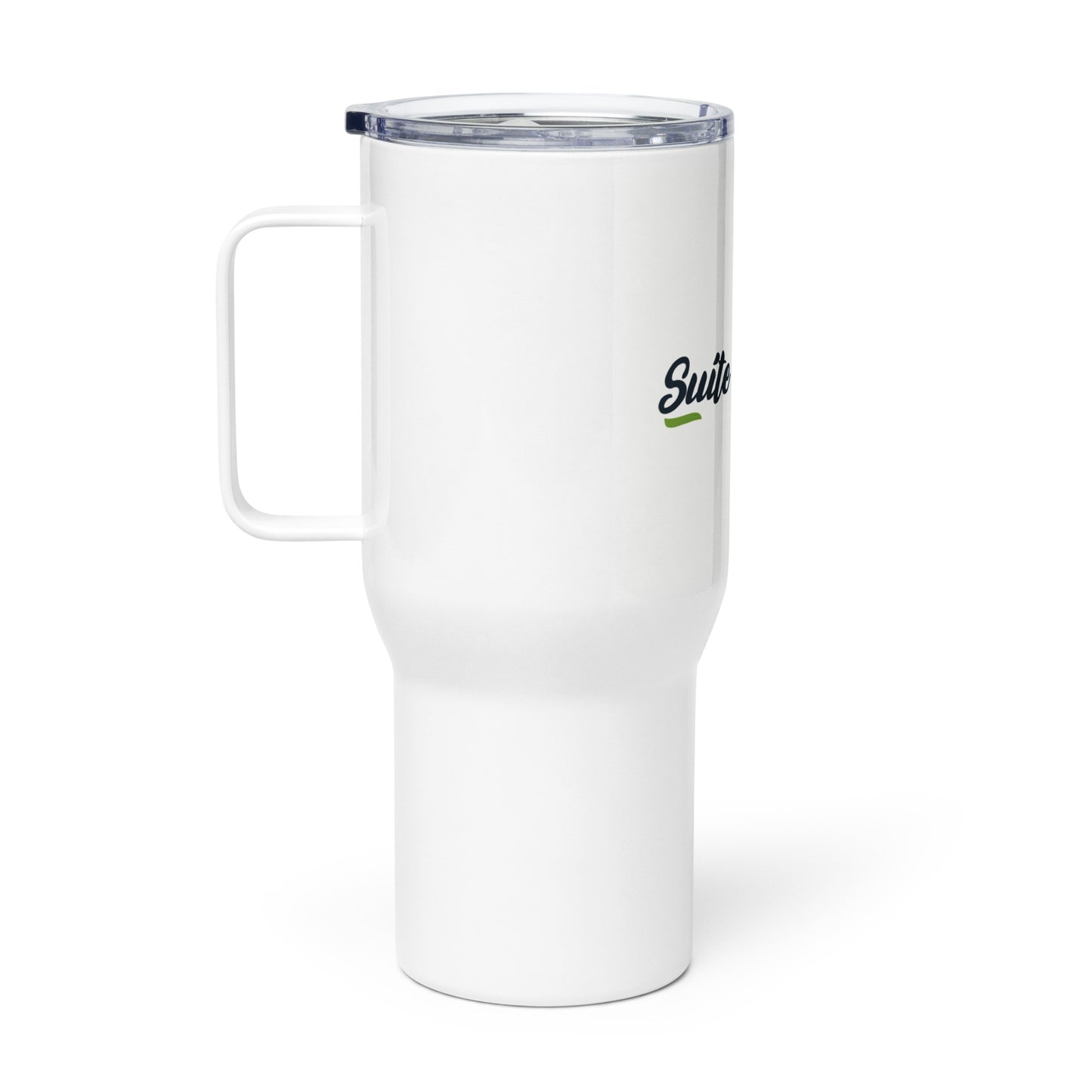 Travel mug with a handle